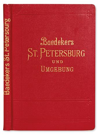 BAEDEKER, KARL, publisher.  St. Petersburg und Umgebung . . . Zweite Auflage.  1913